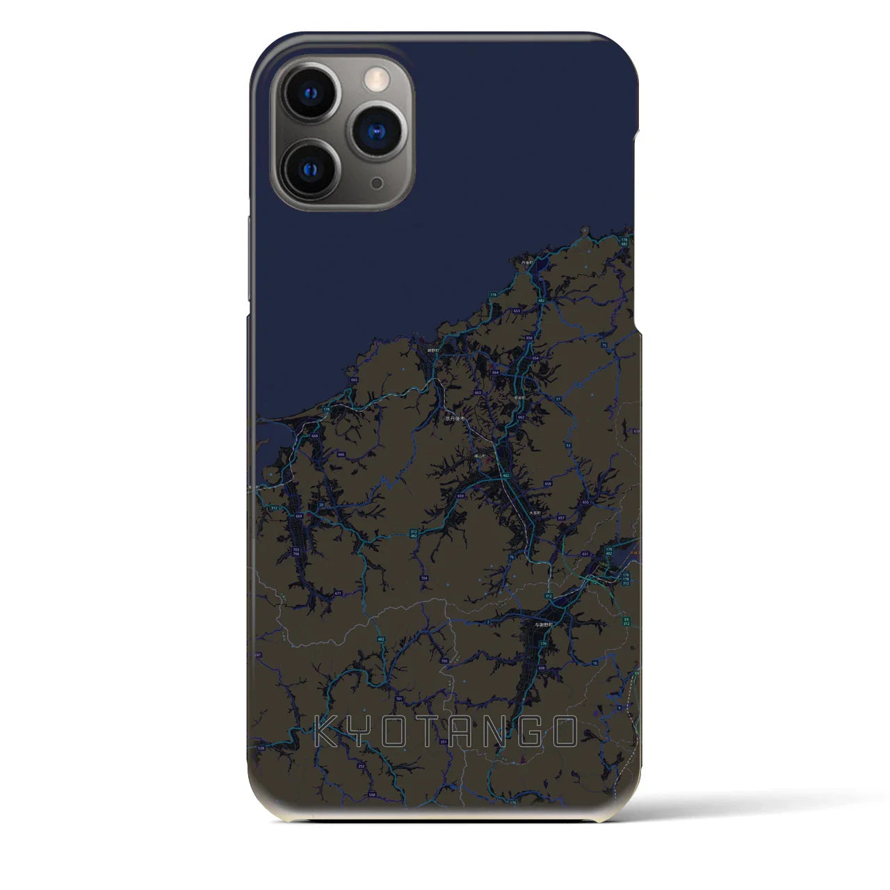 【京丹後(京都府)】地図柄iPhoneケース(バックカバータイプ)