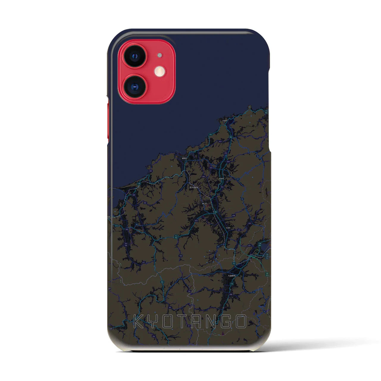 【京丹後(京都府)】地図柄iPhoneケース(バックカバータイプ)