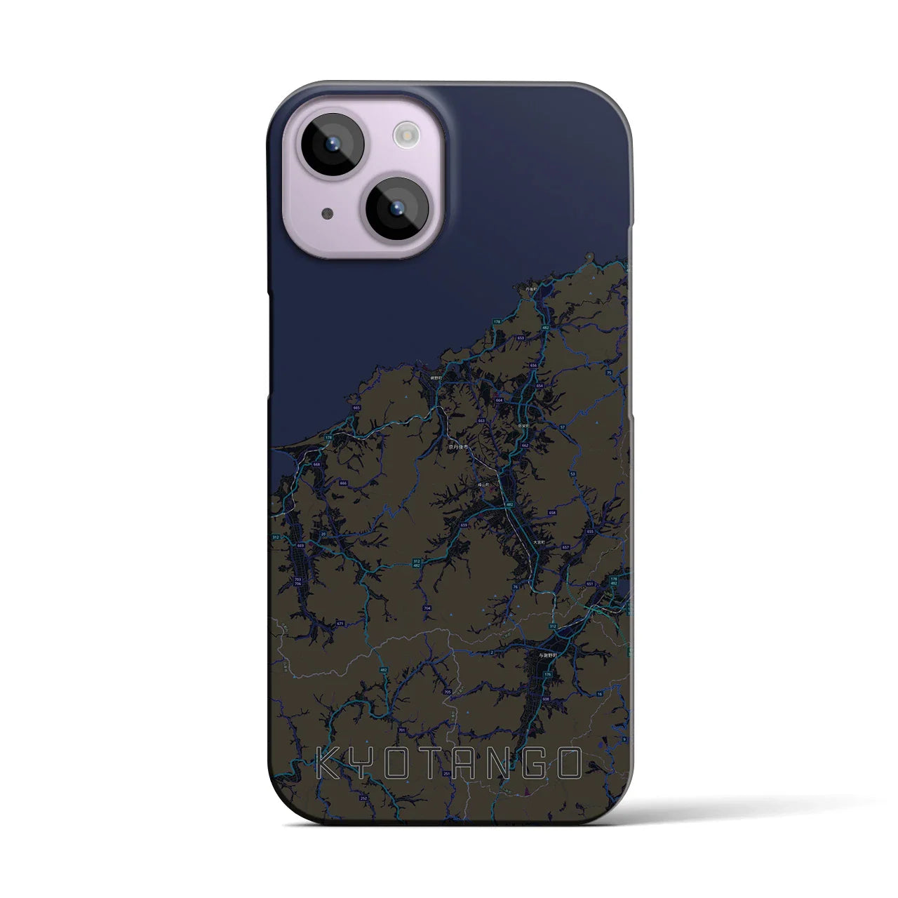 【京丹後(京都府)】地図柄iPhoneケース(バックカバータイプ)