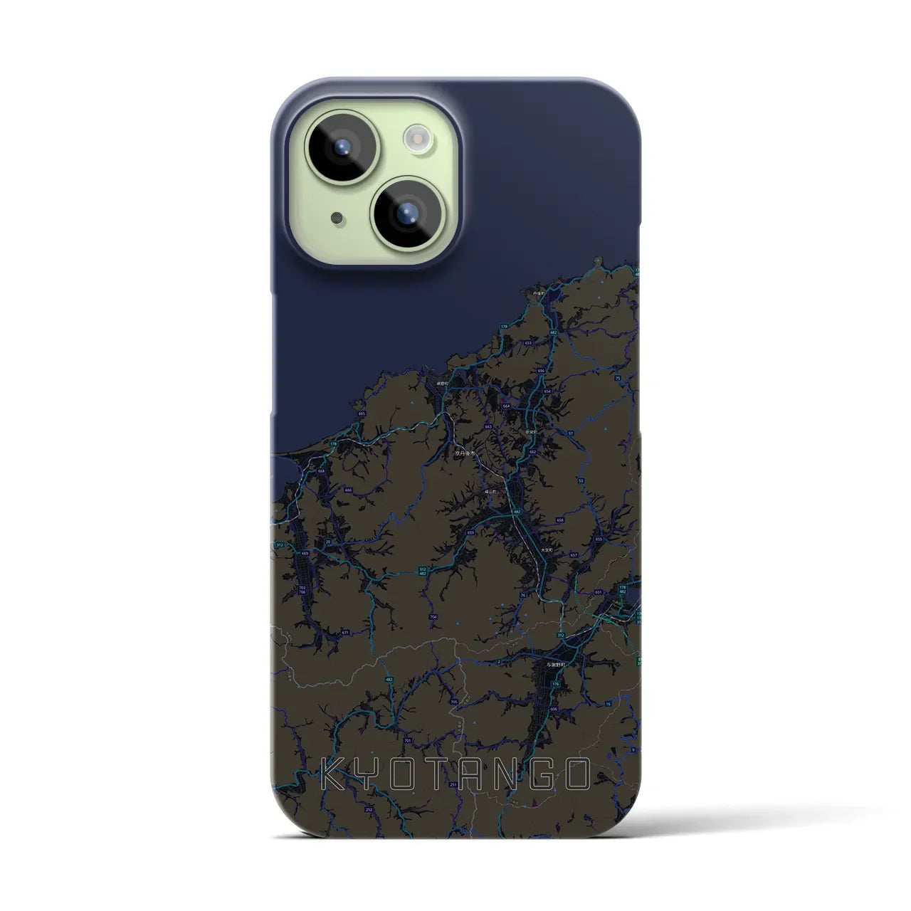 【京丹後(京都府)】地図柄iPhoneケース(バックカバータイプ)