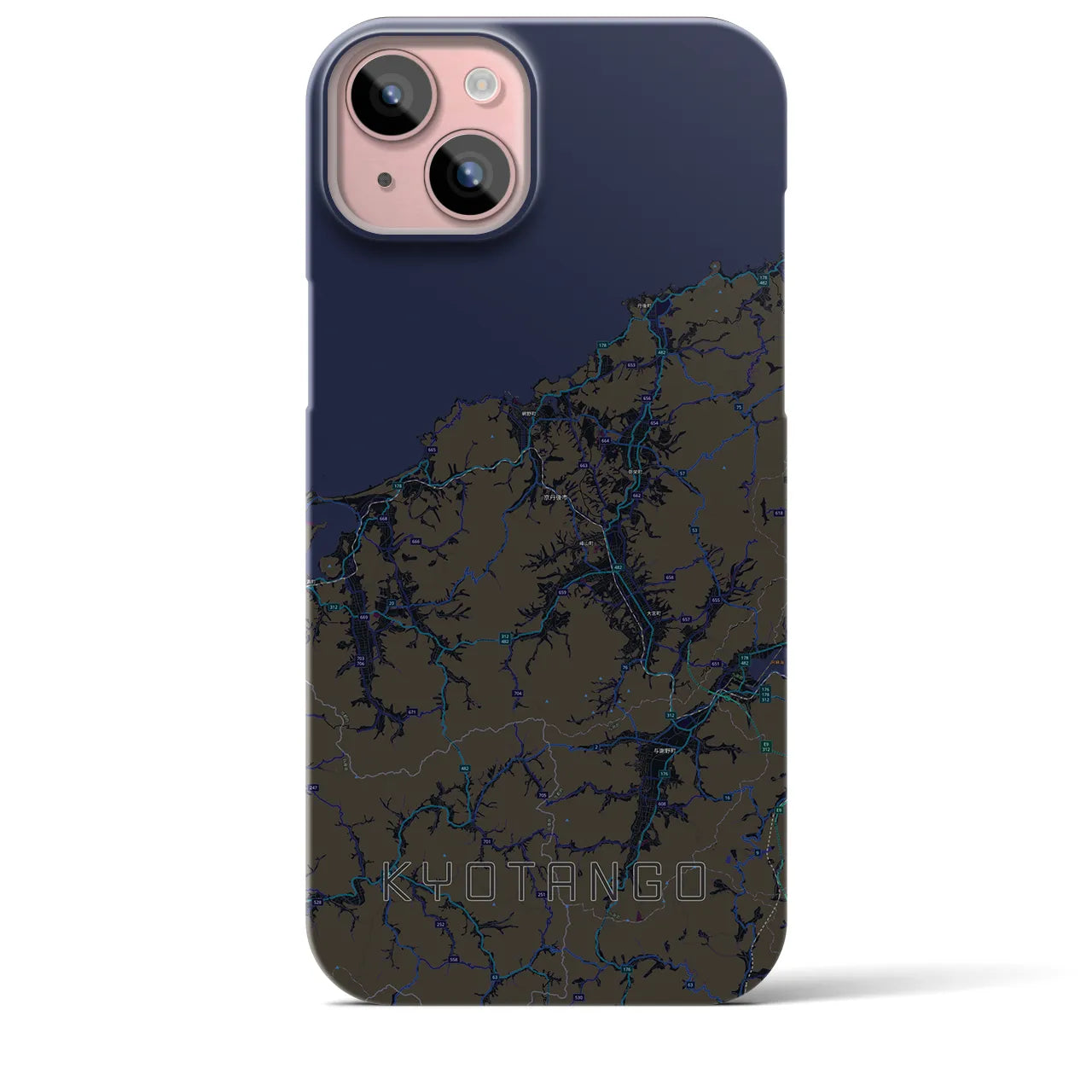 【京丹後(京都府)】地図柄iPhoneケース(バックカバータイプ)