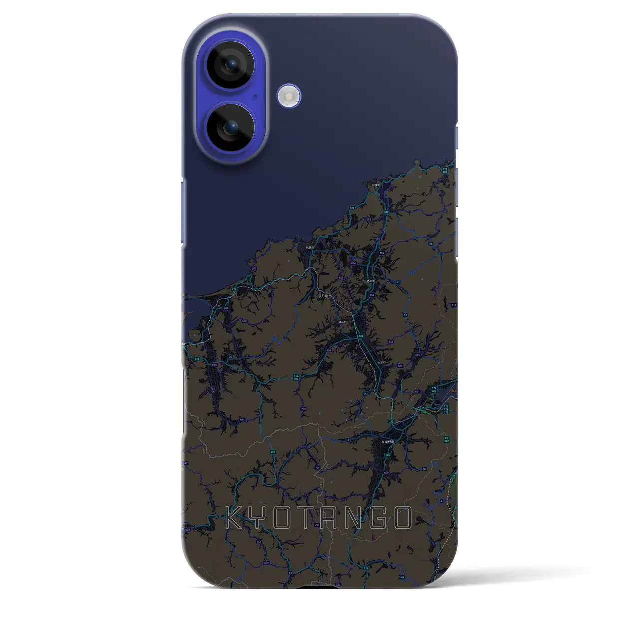 【京丹後(京都府)】地図柄iPhoneケース(バックカバータイプ)