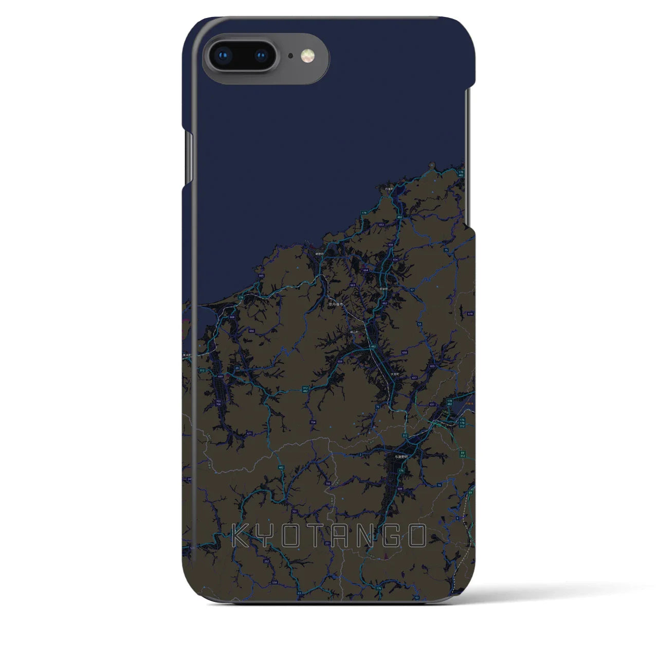 【京丹後(京都府)】地図柄iPhoneケース(バックカバータイプ)