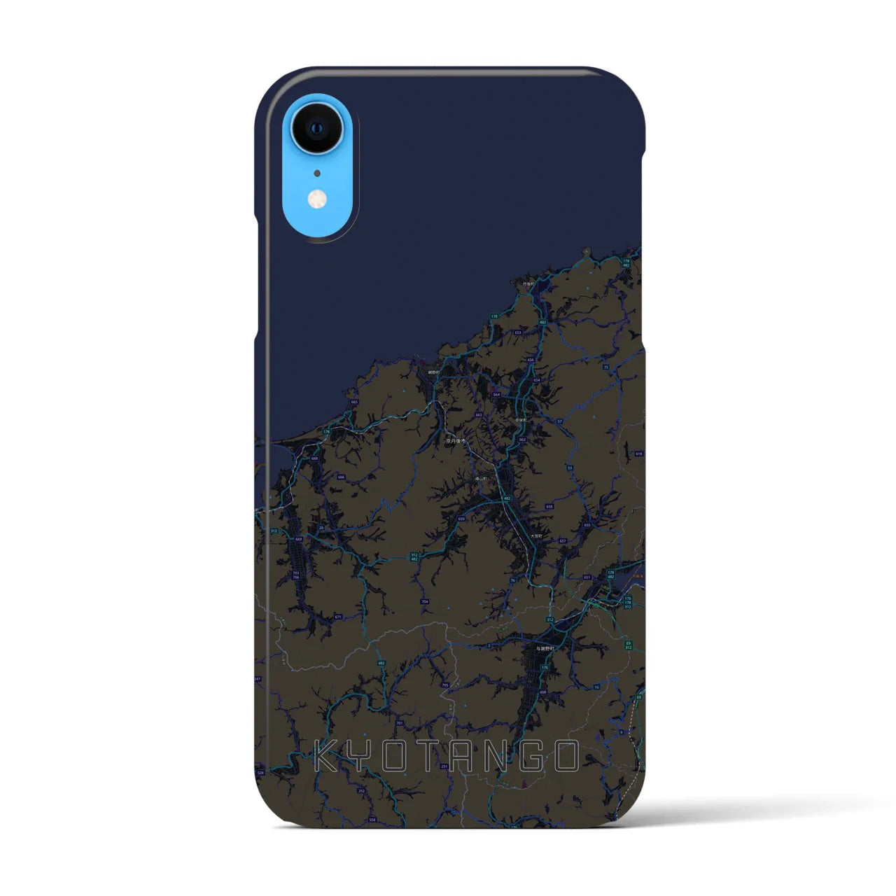 【京丹後(京都府)】地図柄iPhoneケース(バックカバータイプ)