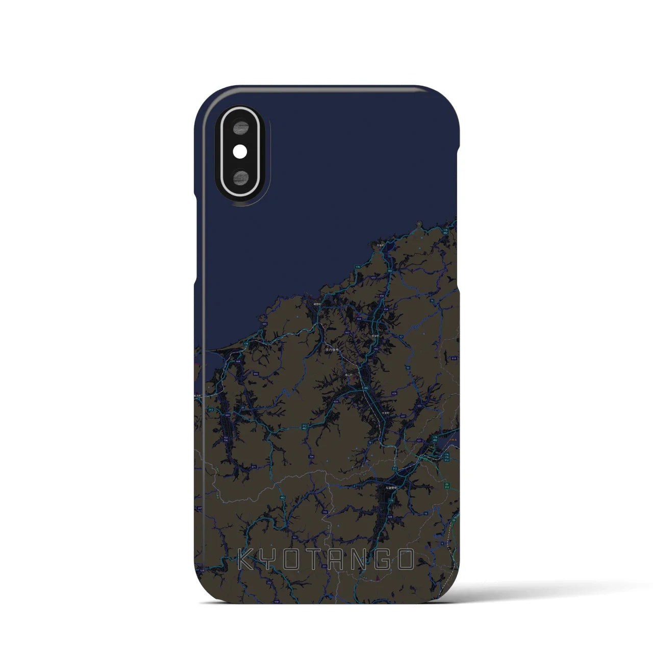 【京丹後(京都府)】地図柄iPhoneケース(バックカバータイプ)