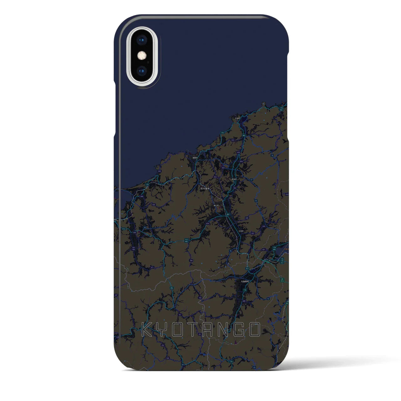 【京丹後(京都府)】地図柄iPhoneケース(バックカバータイプ)