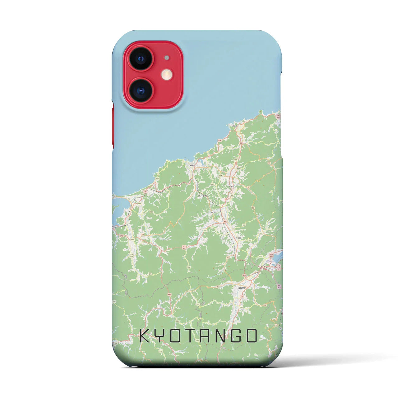 【京丹後(京都府)】地図柄iPhoneケース(バックカバータイプ)