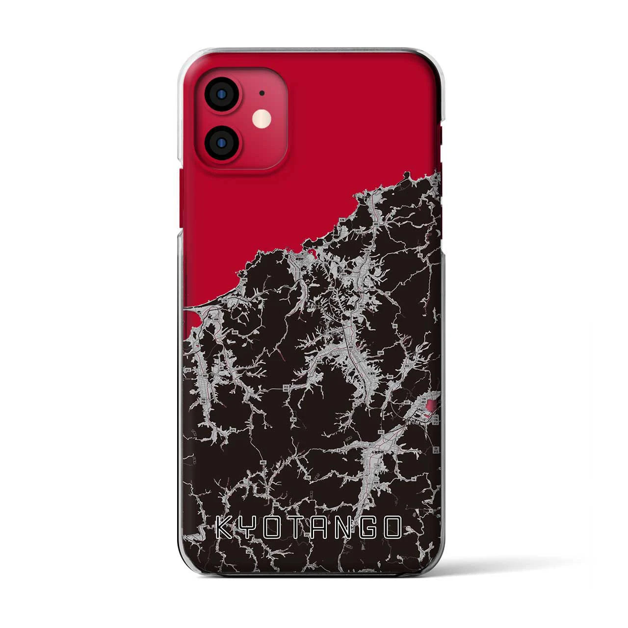 【京丹後(京都府)】地図柄iPhoneケース(クリアタイプ)