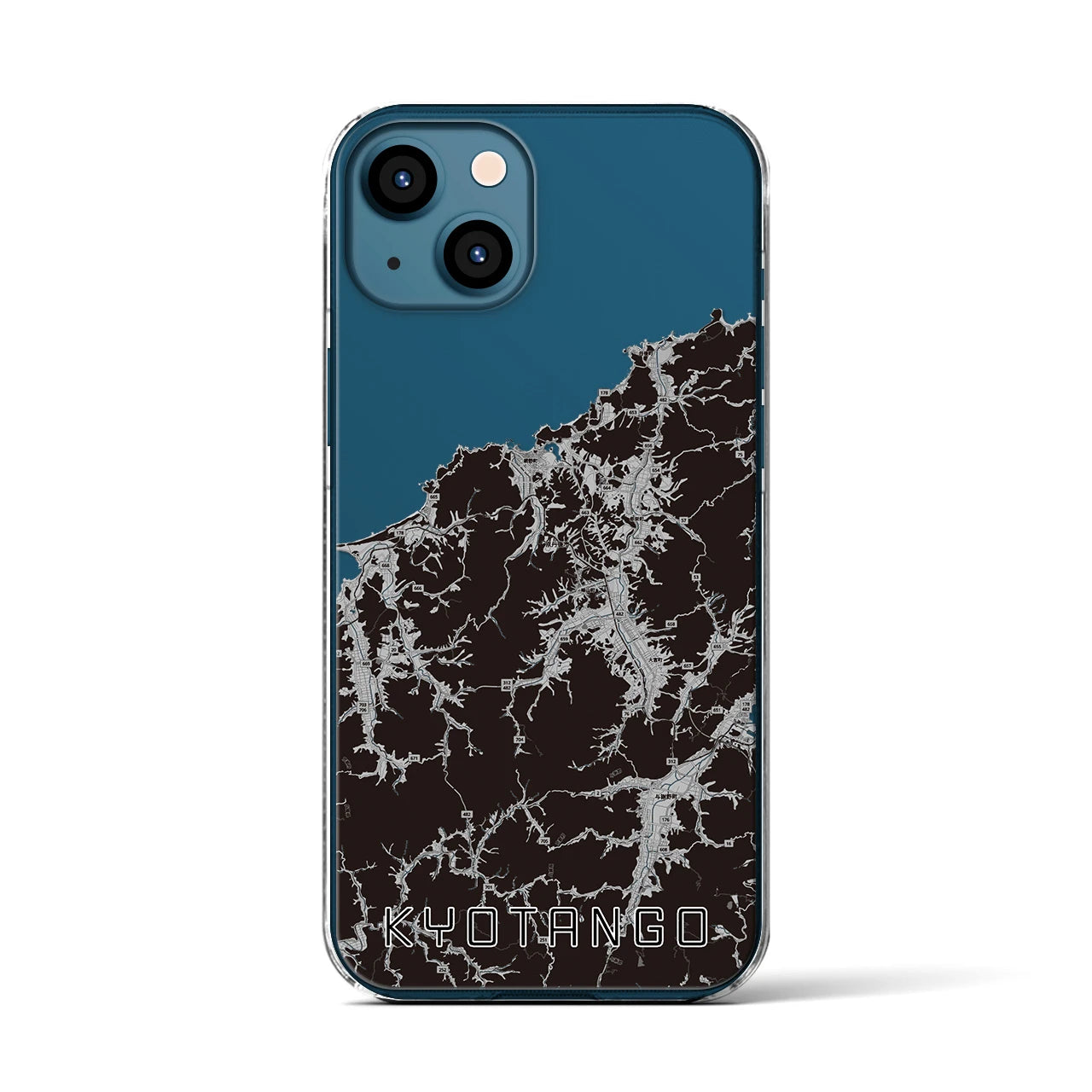 【京丹後(京都府)】地図柄iPhoneケース(クリアタイプ)