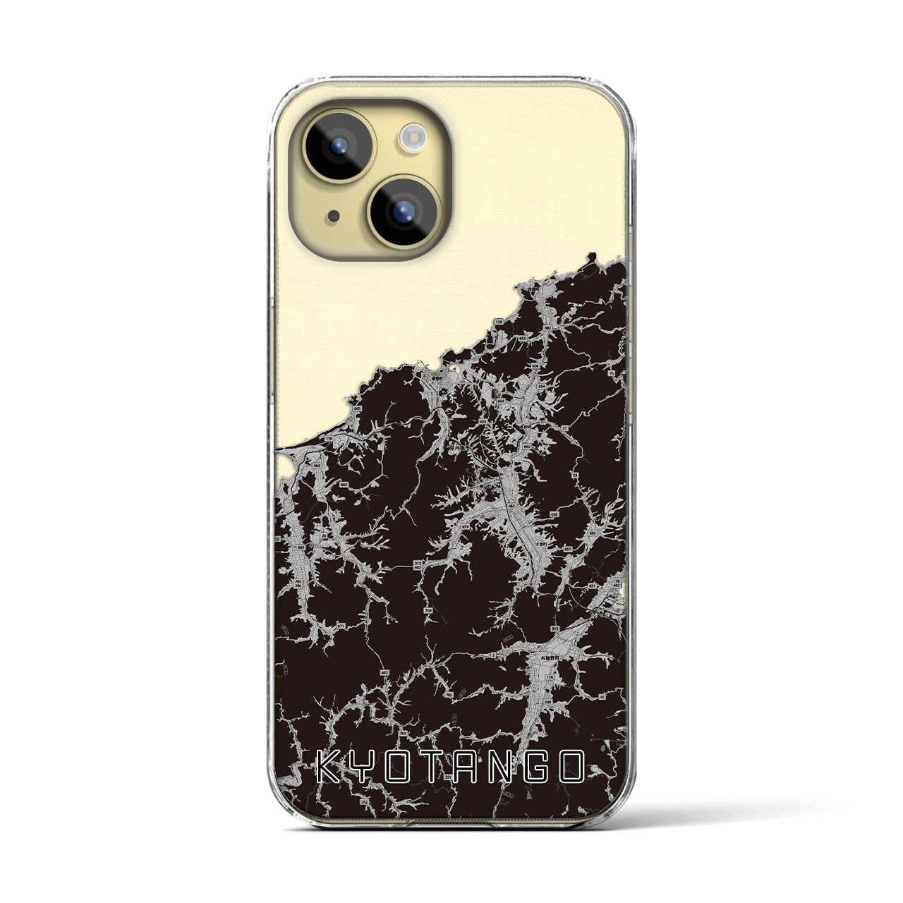 【京丹後(京都府)】地図柄iPhoneケース(クリアタイプ)