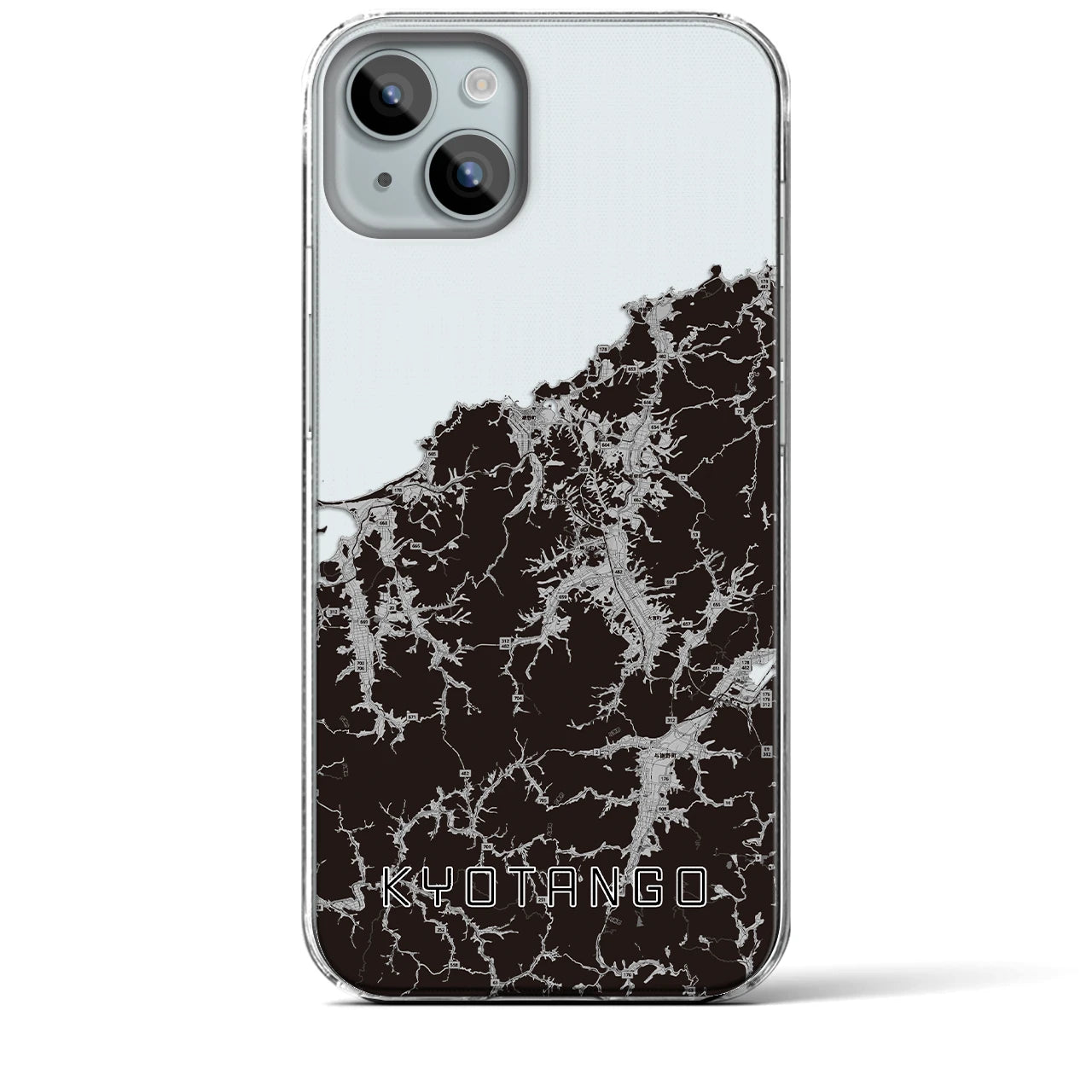 【京丹後(京都府)】地図柄iPhoneケース(クリアタイプ)