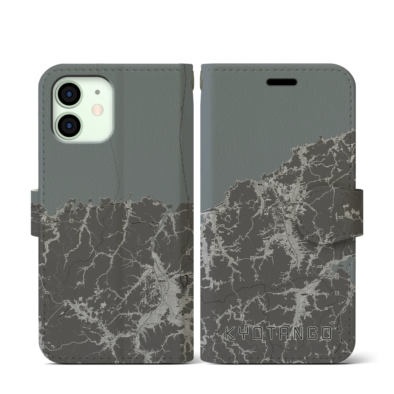 【京丹後(京都府)】地図柄iPhoneケース(手帳タイプ)