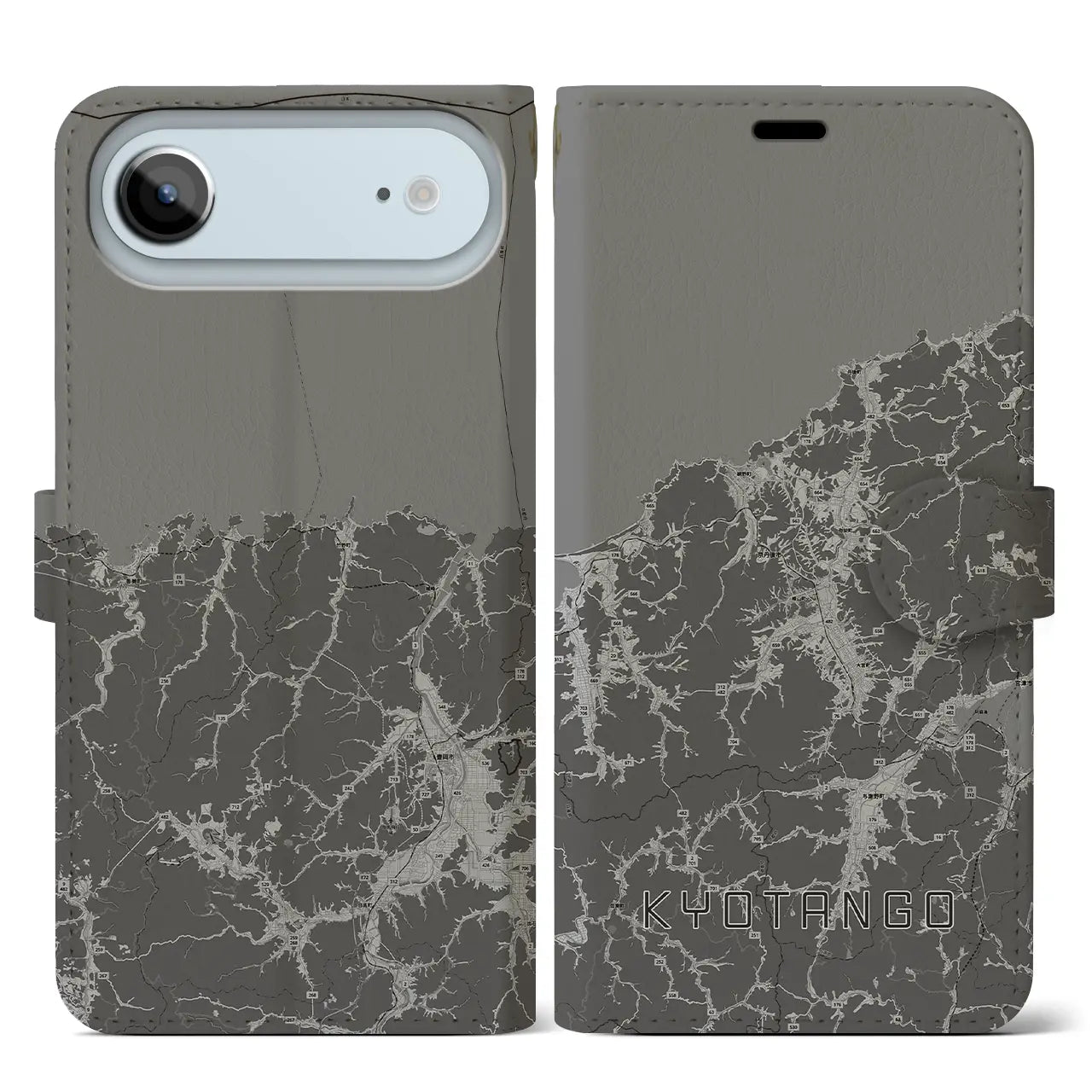 【京丹後(京都府)】地図柄iPhoneケース(手帳タイプ)