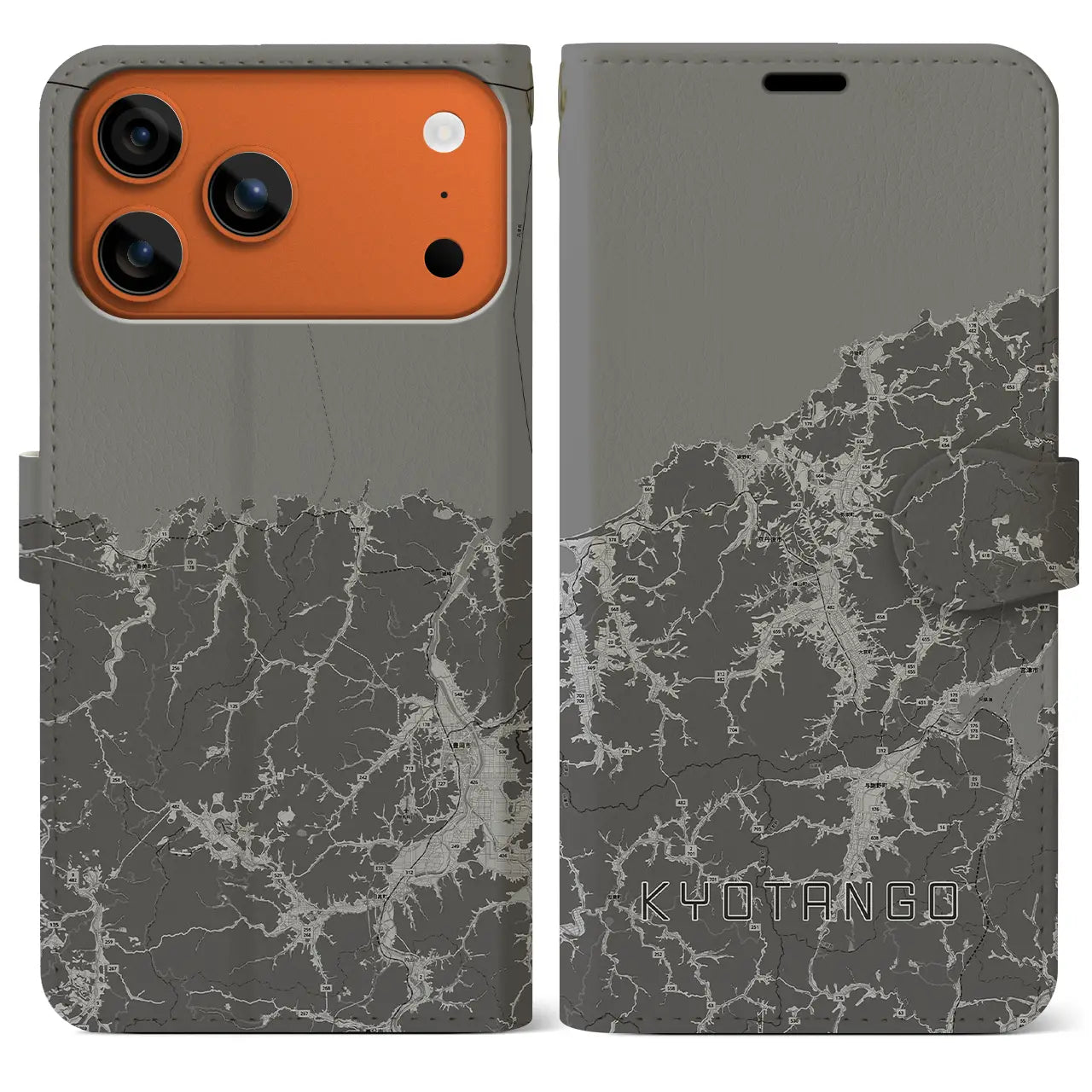 【京丹後(京都府)】地図柄iPhoneケース(手帳タイプ)