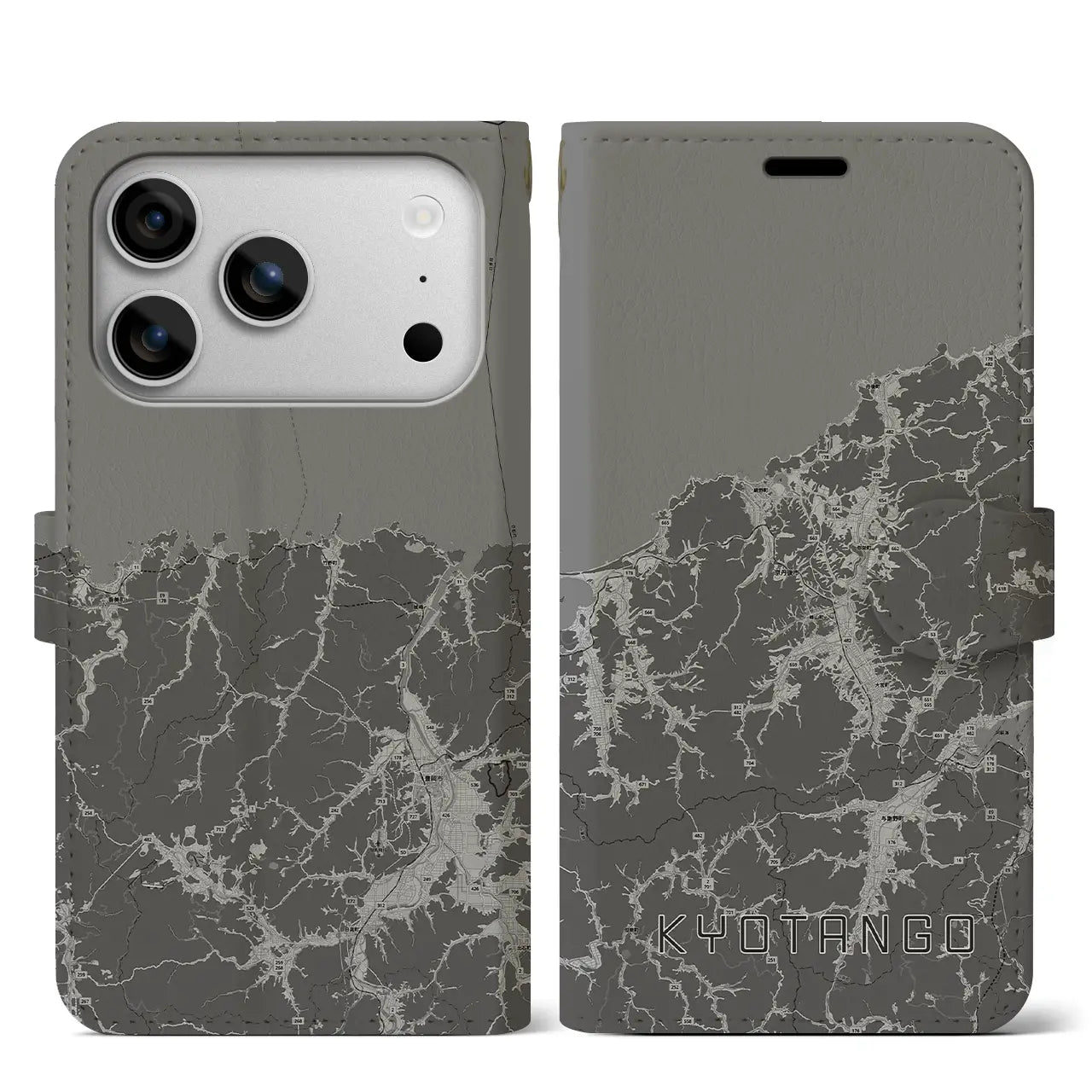 【京丹後(京都府)】地図柄iPhoneケース(手帳タイプ)