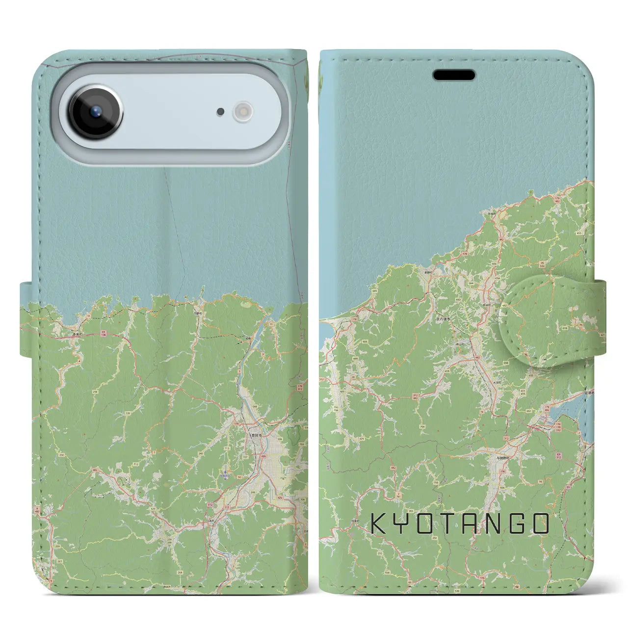 【京丹後(京都府)】地図柄iPhoneケース(手帳タイプ)