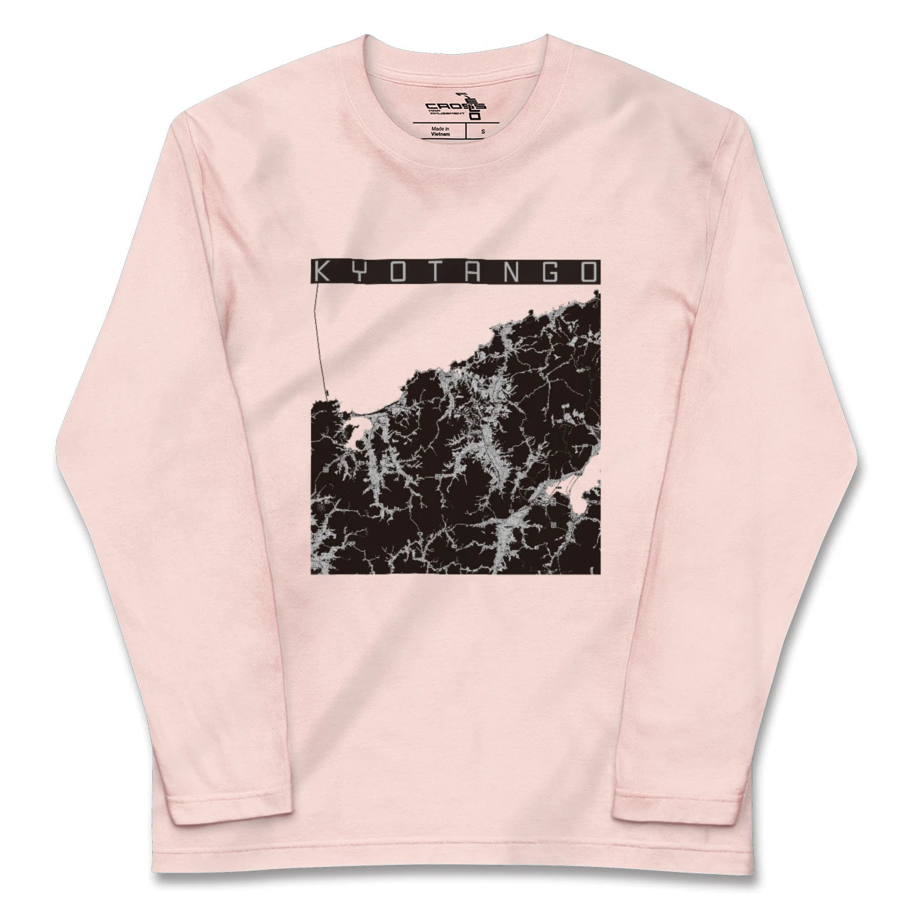 【京丹後(京都府)】地図柄ロングスリーブTシャツ