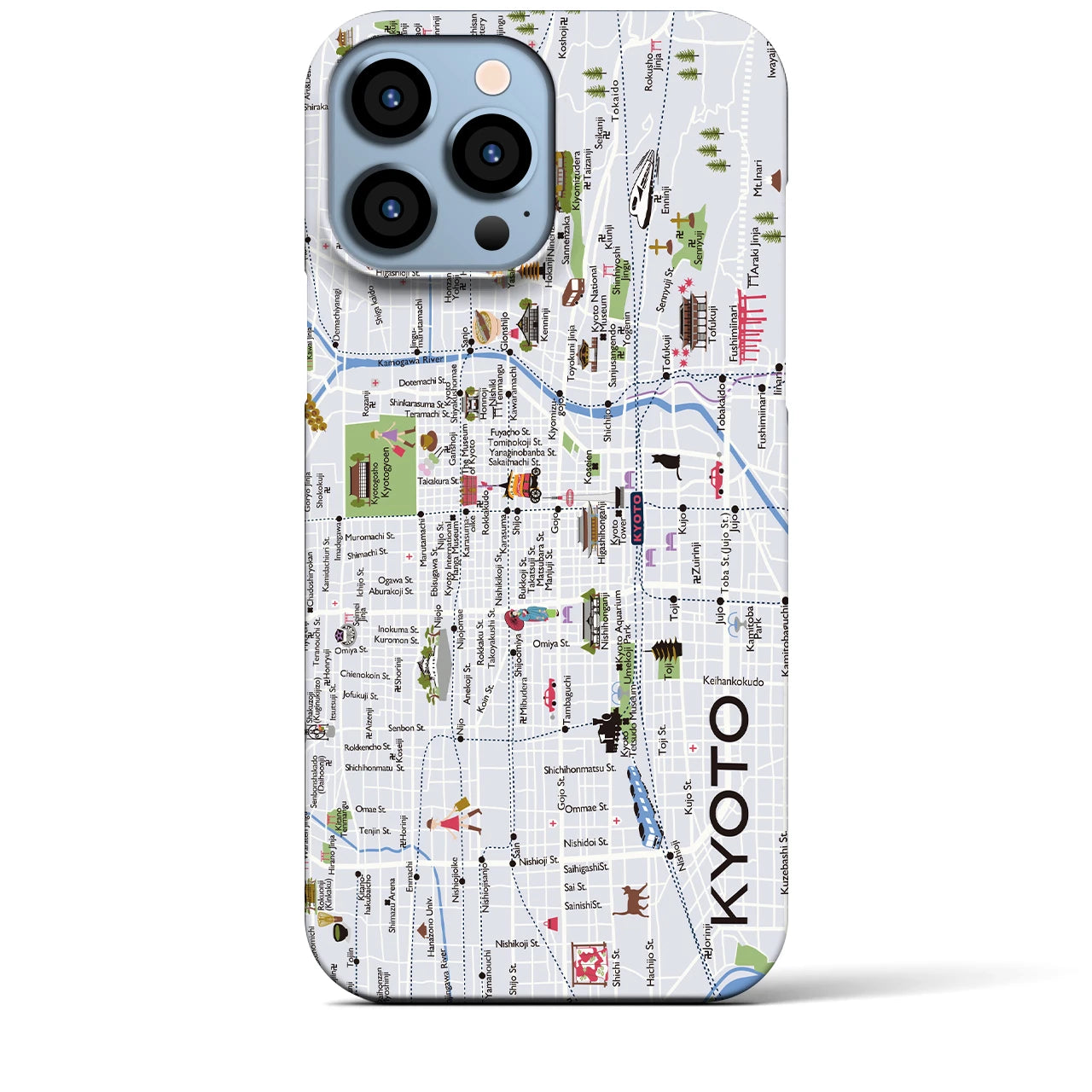 【京都】イラストマップiPhoneケース(バックカバータイプ)