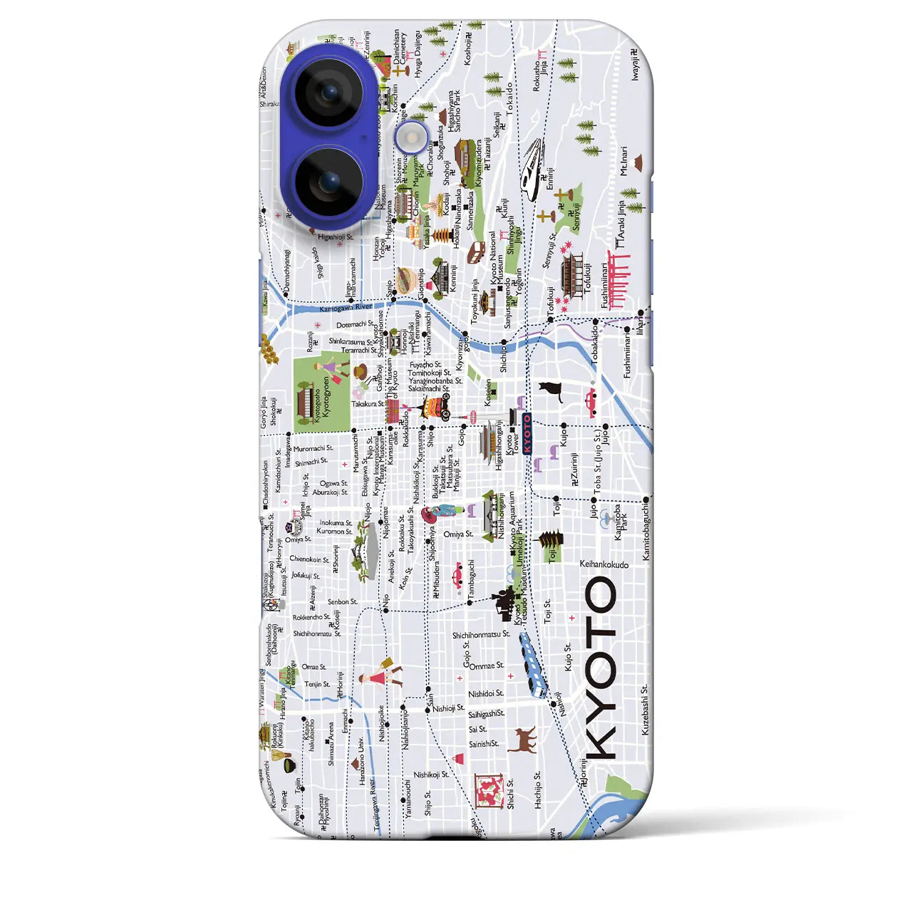 【京都】イラストマップiPhoneケース(バックカバータイプ)