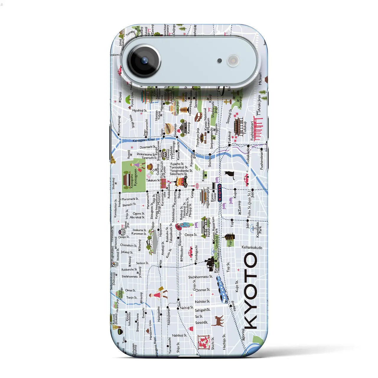 【京都】イラストマップiPhoneケース(バックカバータイプ)