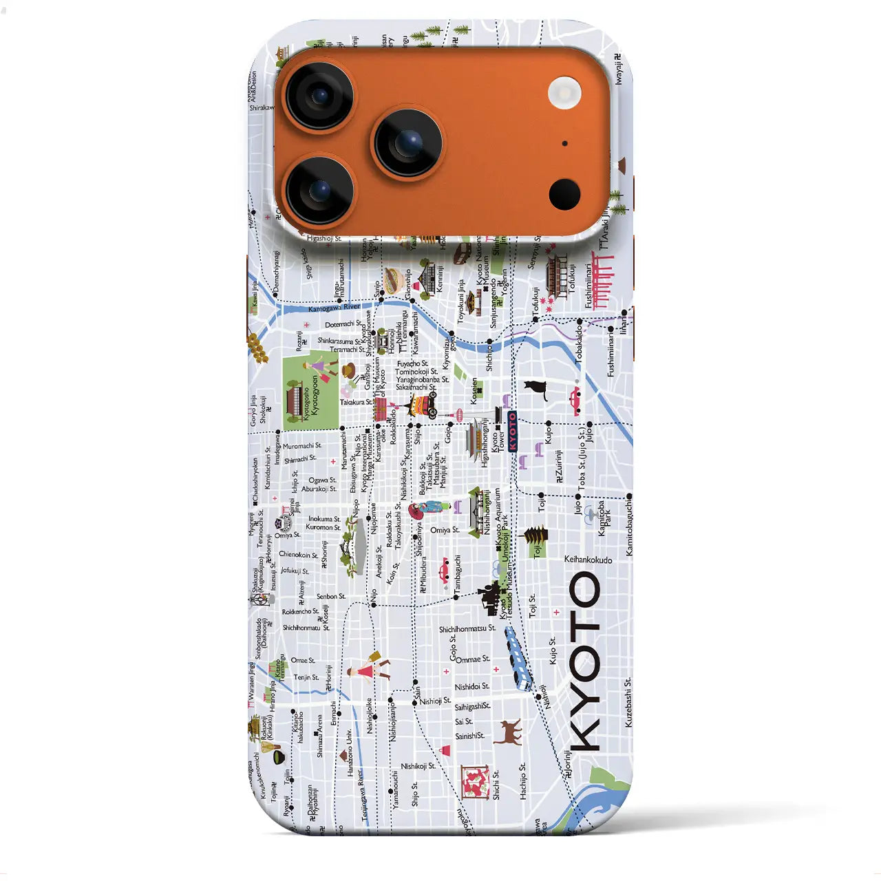 【京都】イラストマップiPhoneケース(バックカバータイプ)