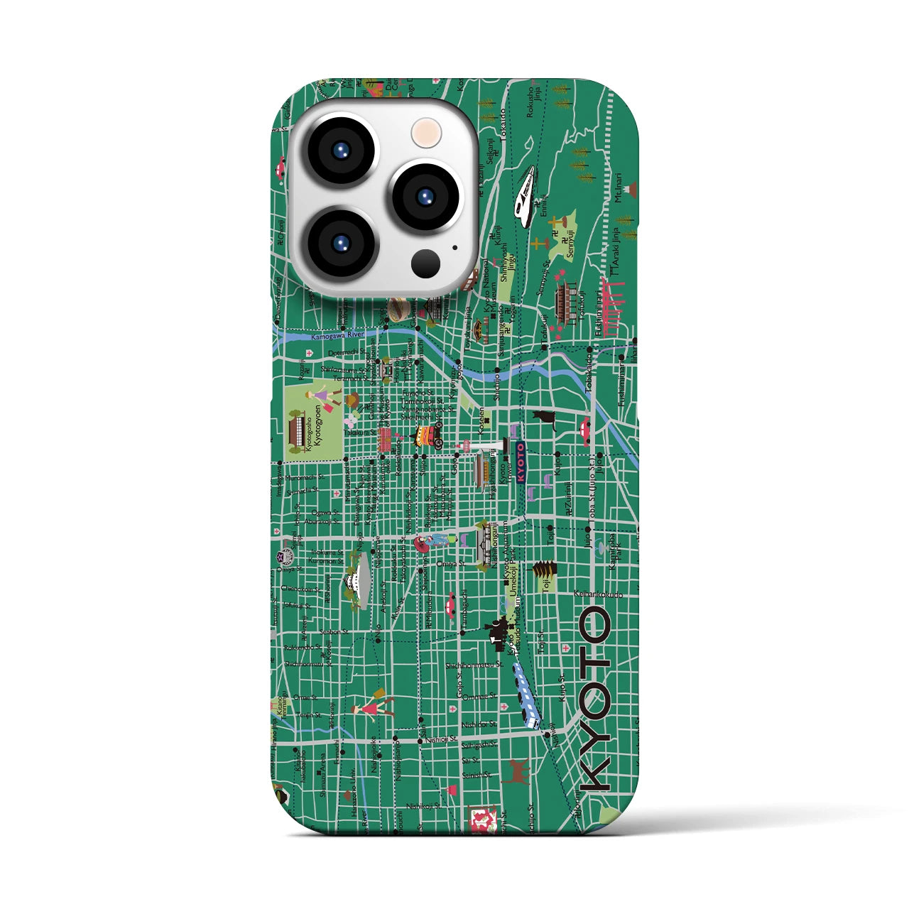 【京都】イラストマップiPhoneケース(バックカバータイプ)