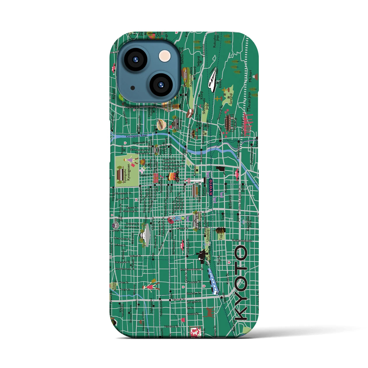 【京都】イラストマップiPhoneケース(バックカバータイプ)