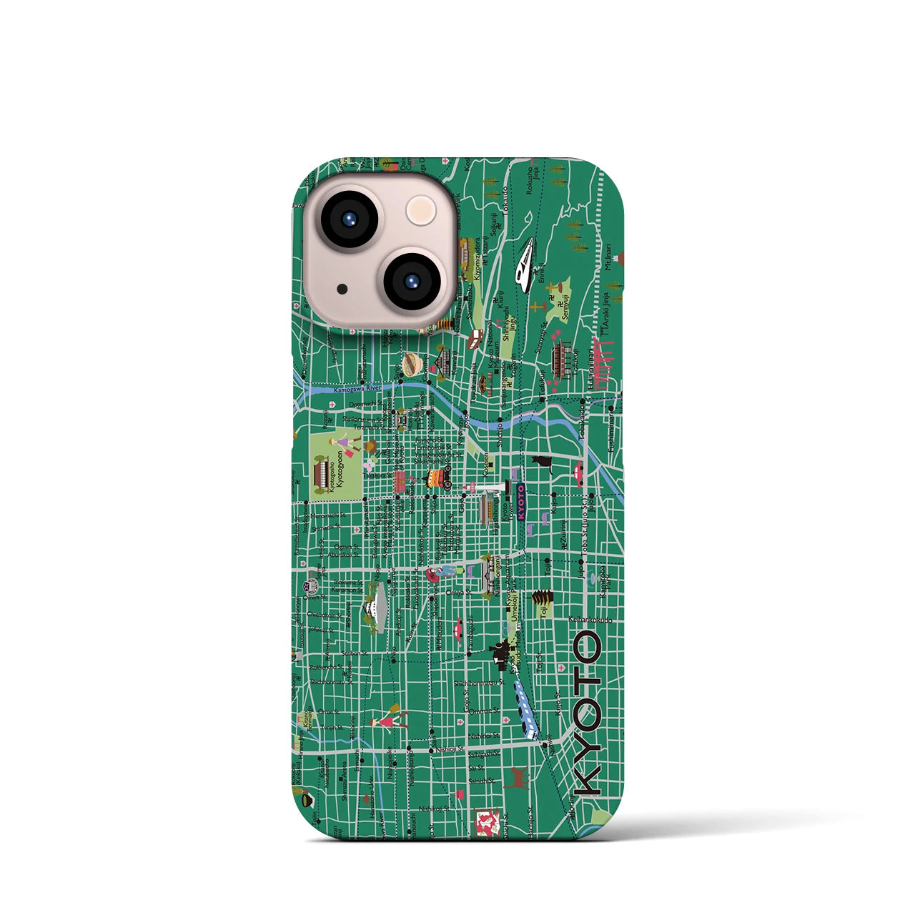 【京都】イラストマップiPhoneケース(バックカバータイプ)