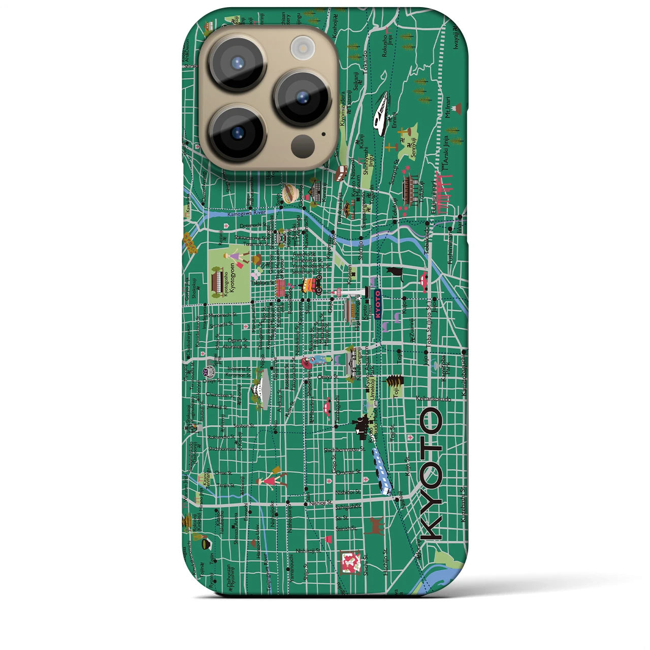 【京都】イラストマップiPhoneケース(バックカバータイプ)
