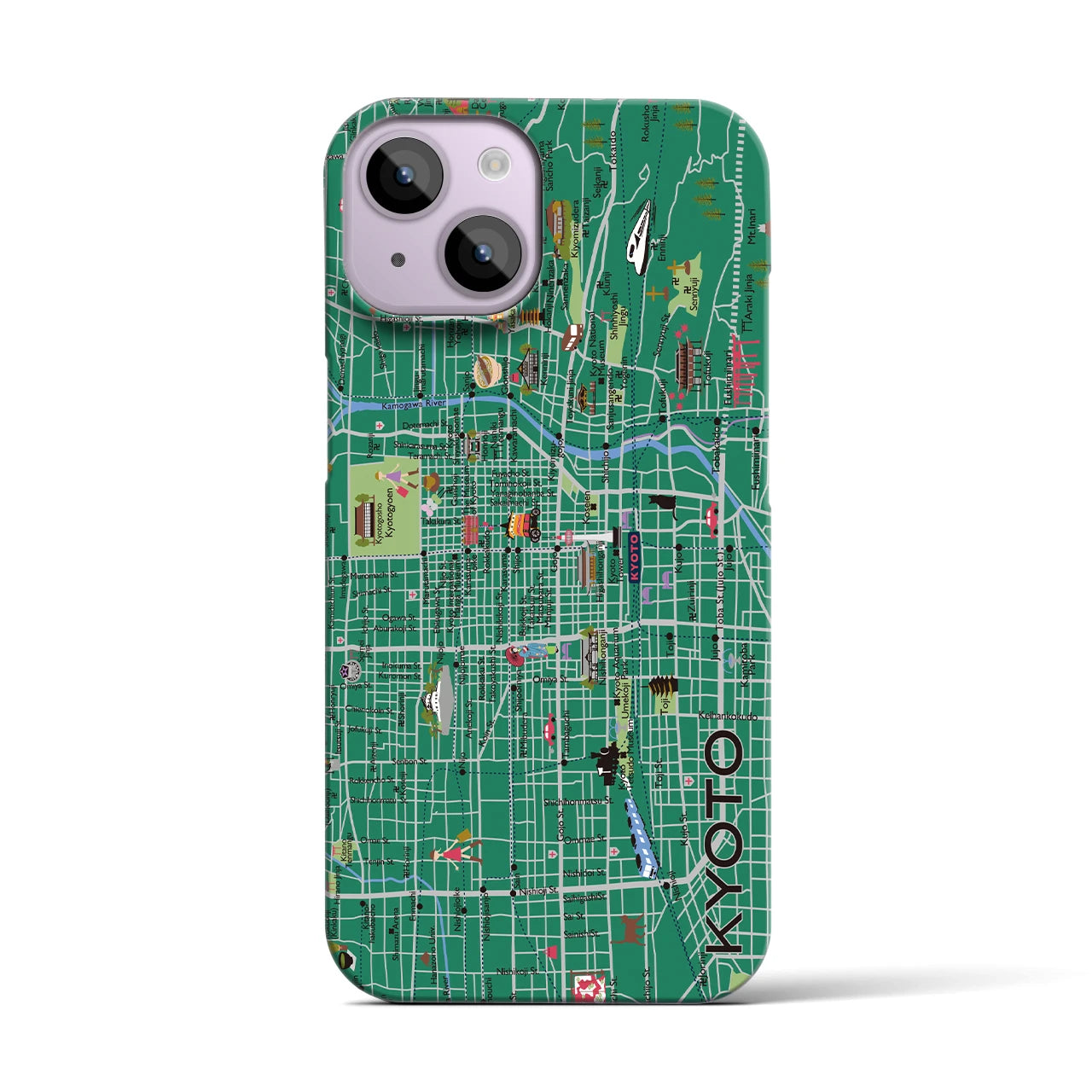 【京都】イラストマップiPhoneケース(バックカバータイプ)