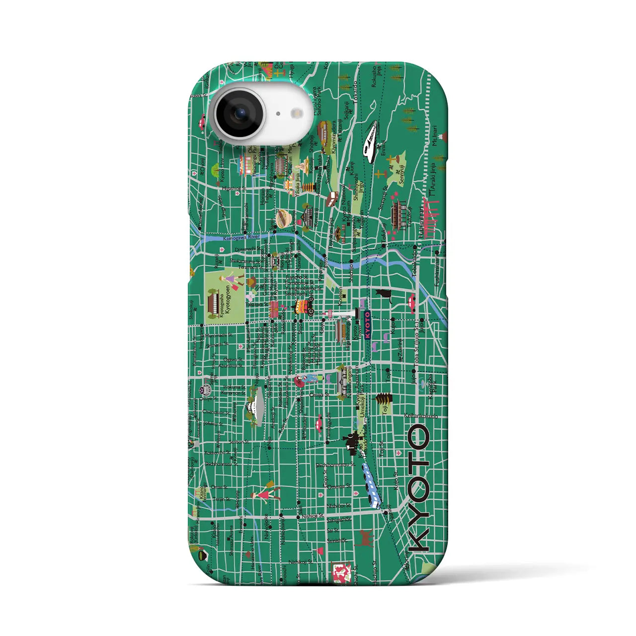 【京都】イラストマップiPhoneケース(バックカバータイプ)