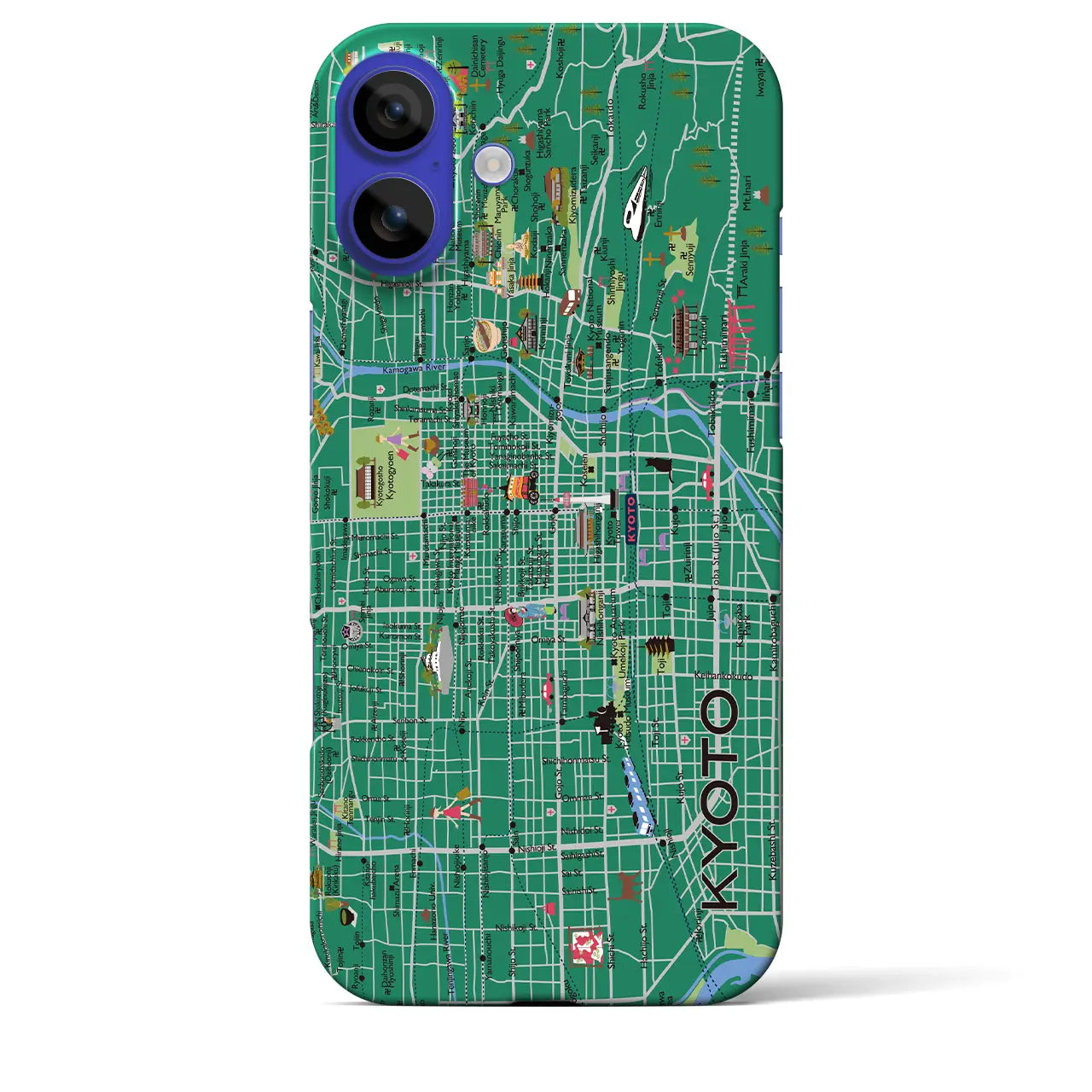 【京都】イラストマップiPhoneケース(バックカバータイプ)