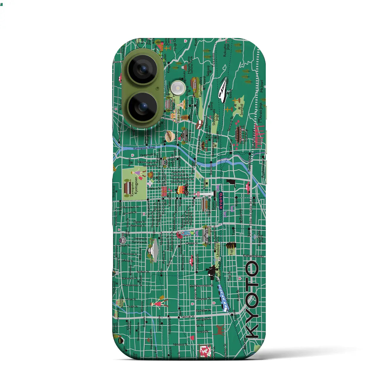 【京都】イラストマップiPhoneケース(バックカバータイプ)