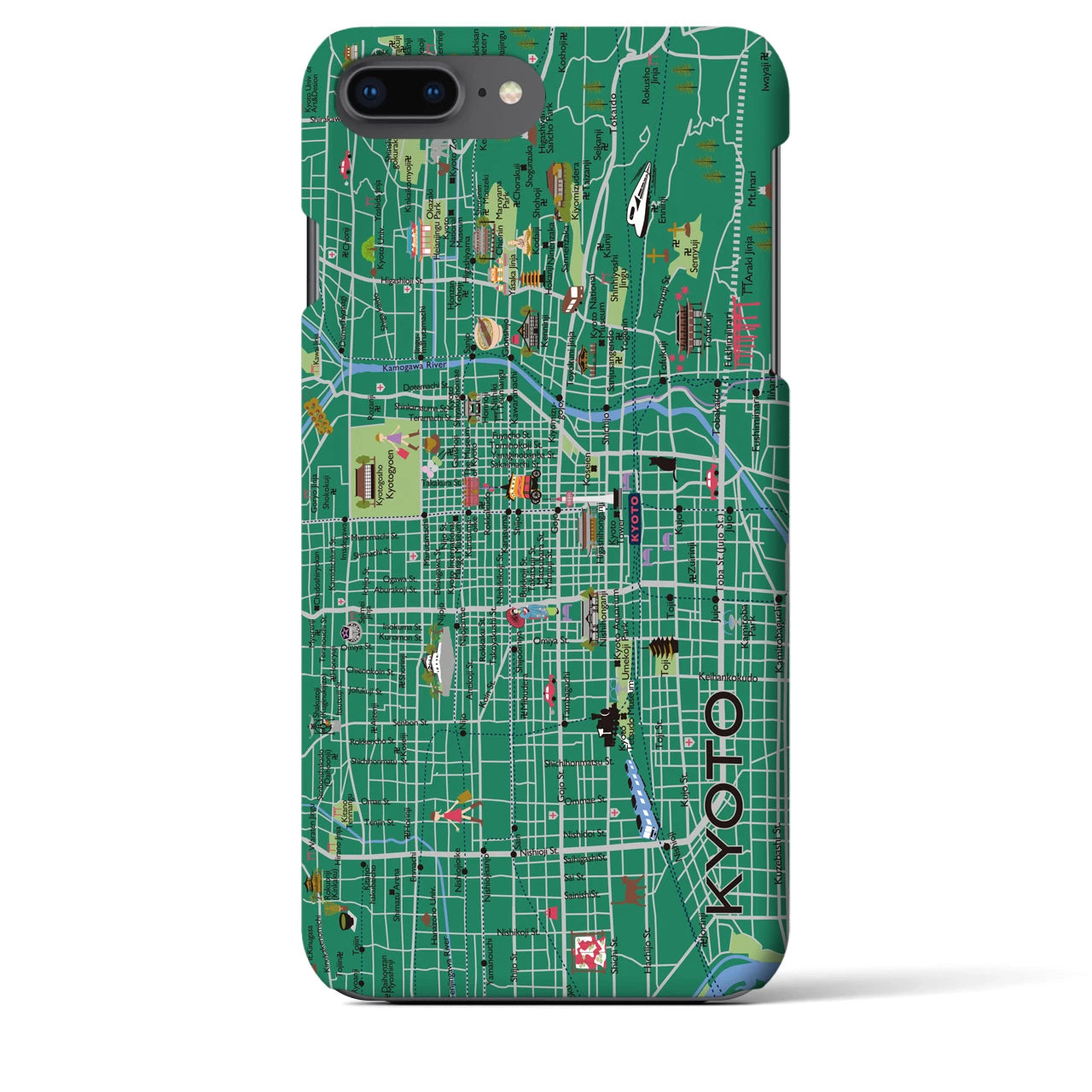 【京都】イラストマップiPhoneケース(バックカバータイプ)
