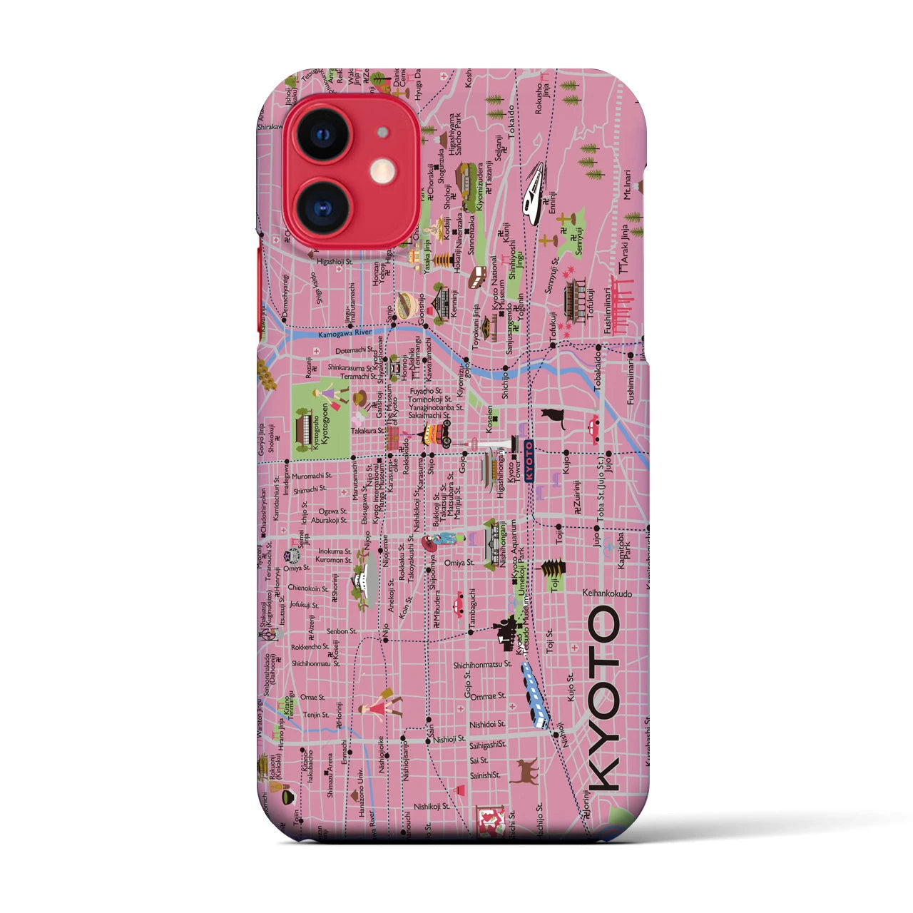 【京都】イラストマップiPhoneケース(バックカバータイプ)