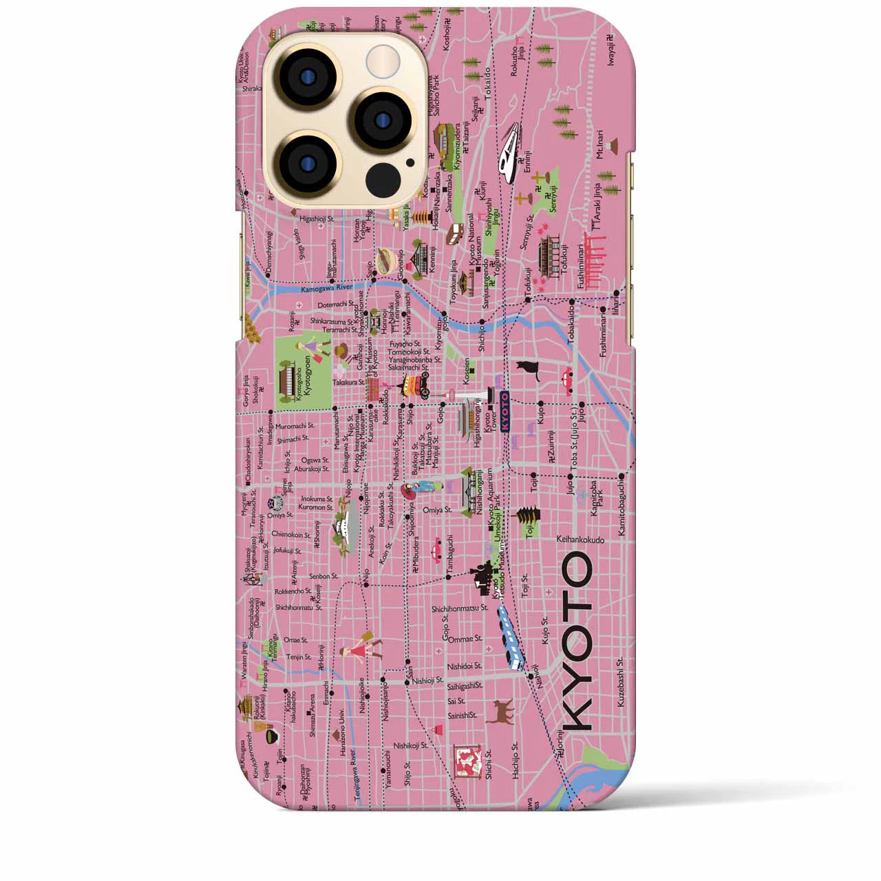 【京都】イラストマップiPhoneケース(バックカバータイプ)