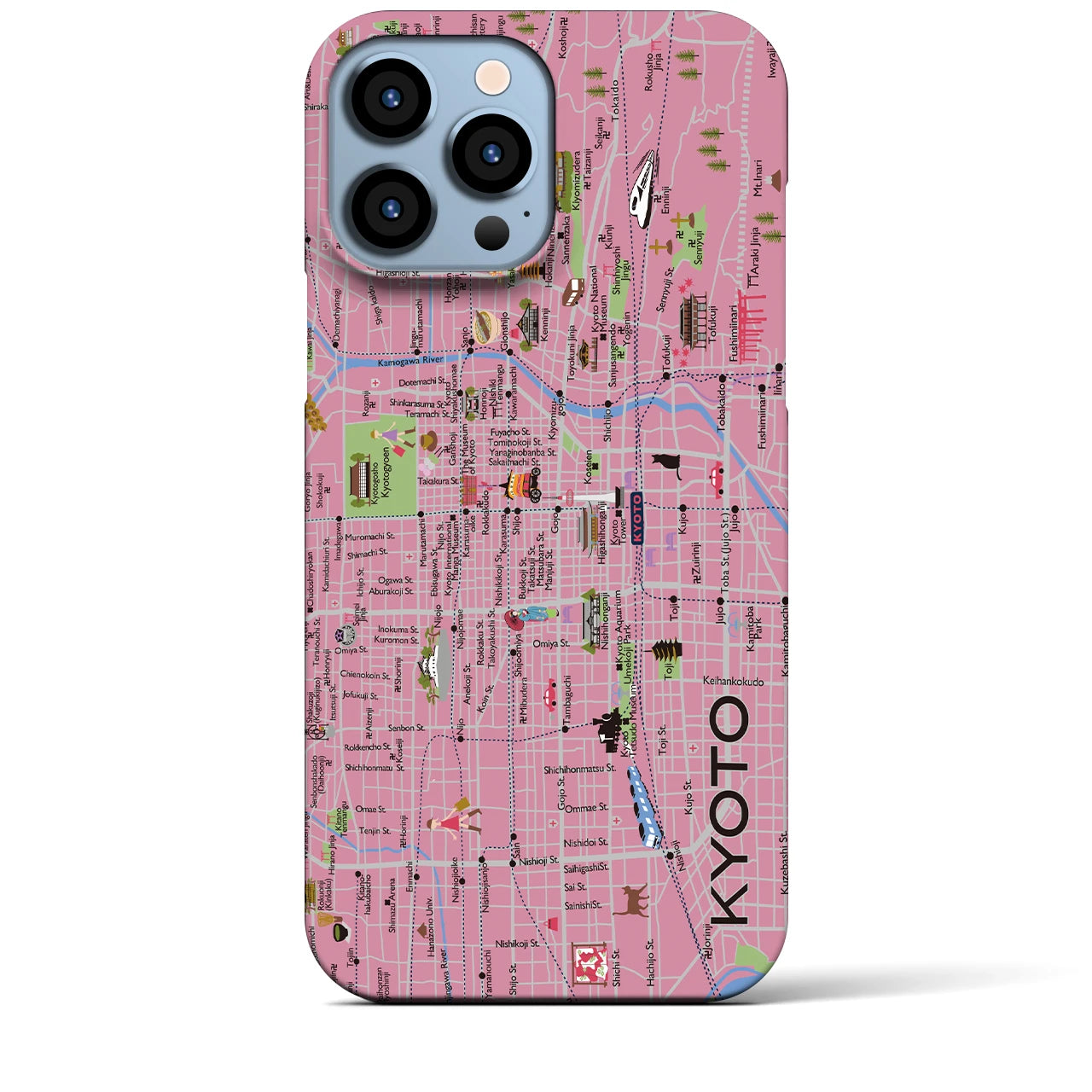 【京都】イラストマップiPhoneケース(バックカバータイプ)