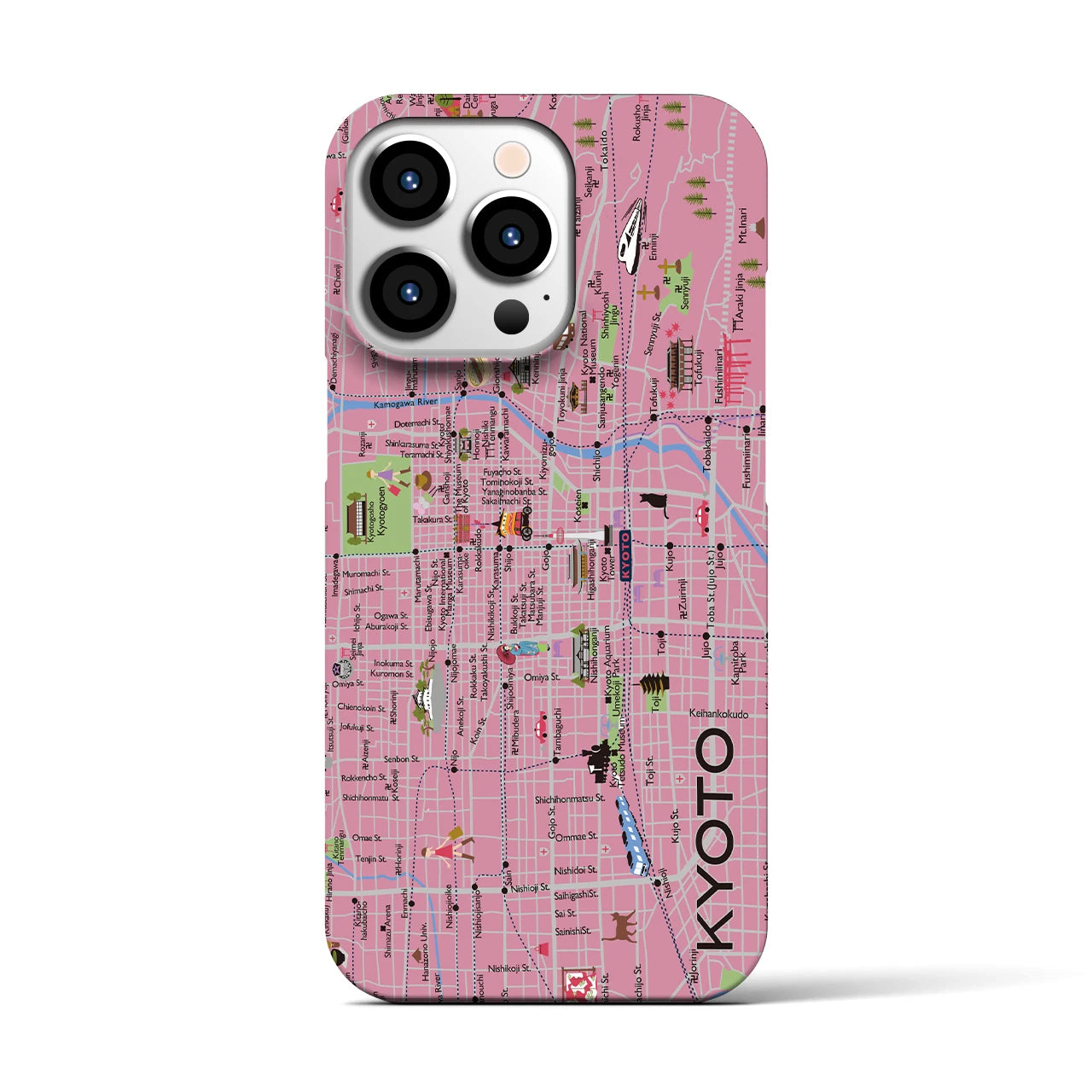 【京都】イラストマップiPhoneケース(バックカバータイプ)