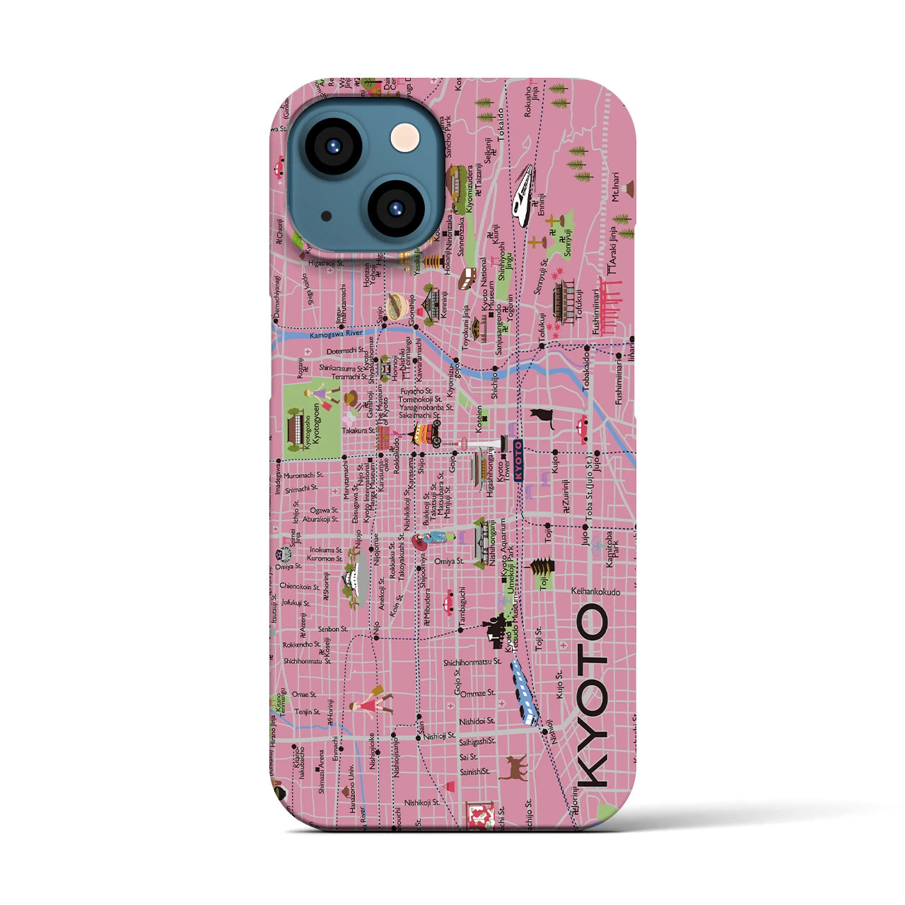 【京都】イラストマップiPhoneケース(バックカバータイプ)