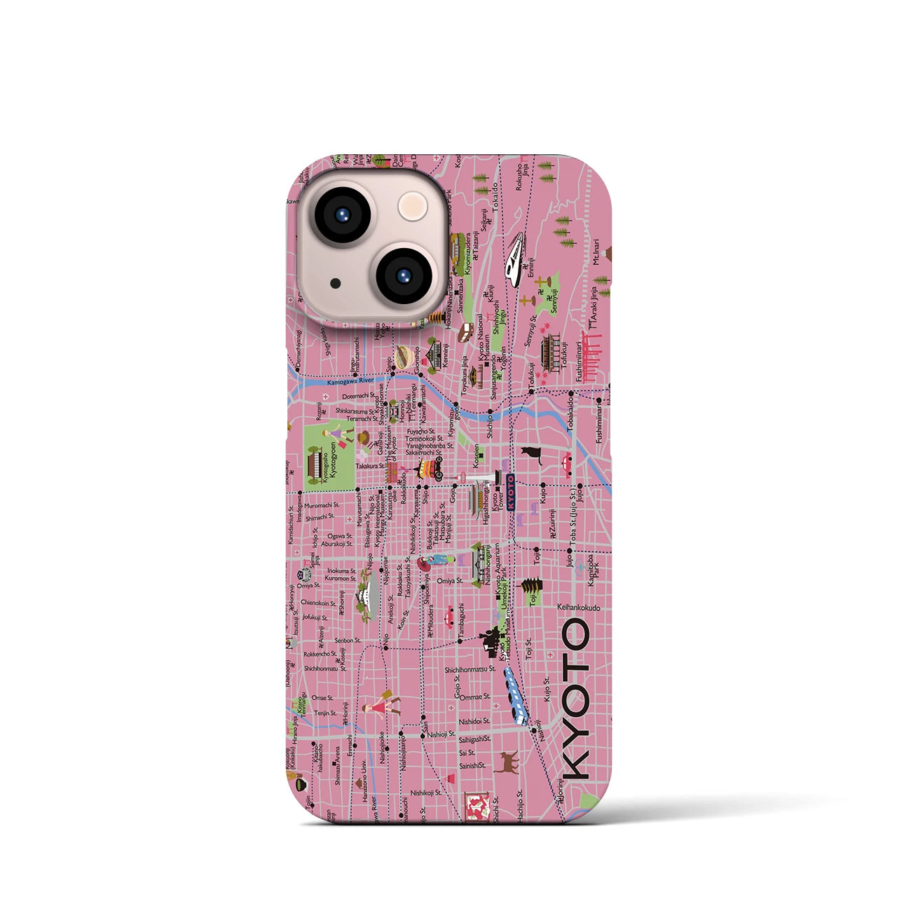 【京都】イラストマップiPhoneケース(バックカバータイプ)