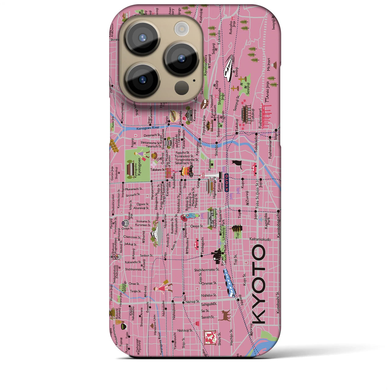 【京都】イラストマップiPhoneケース(バックカバータイプ)