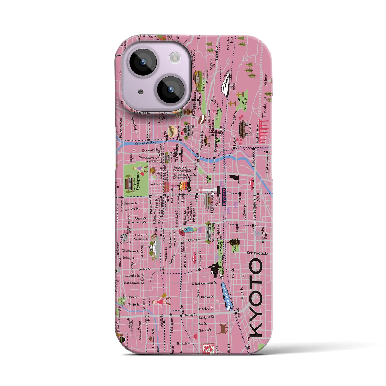 【京都】イラストマップiPhoneケース(バックカバータイプ)