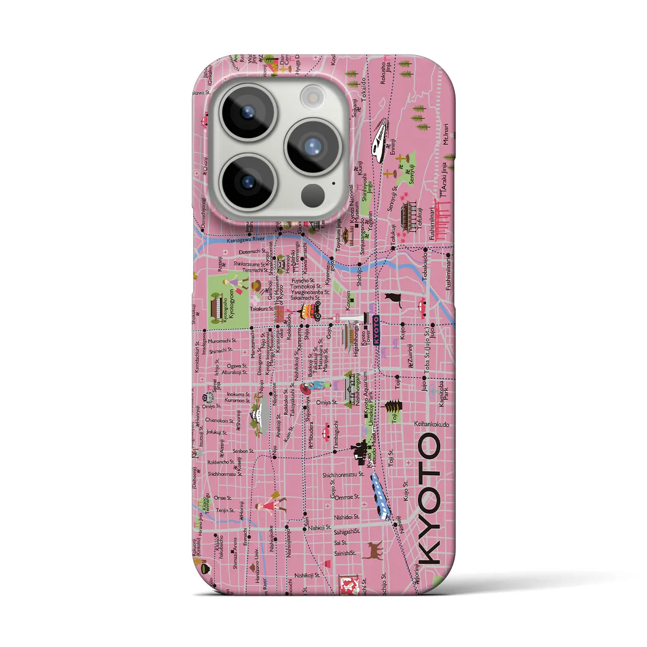 【京都】イラストマップiPhoneケース(バックカバータイプ)
