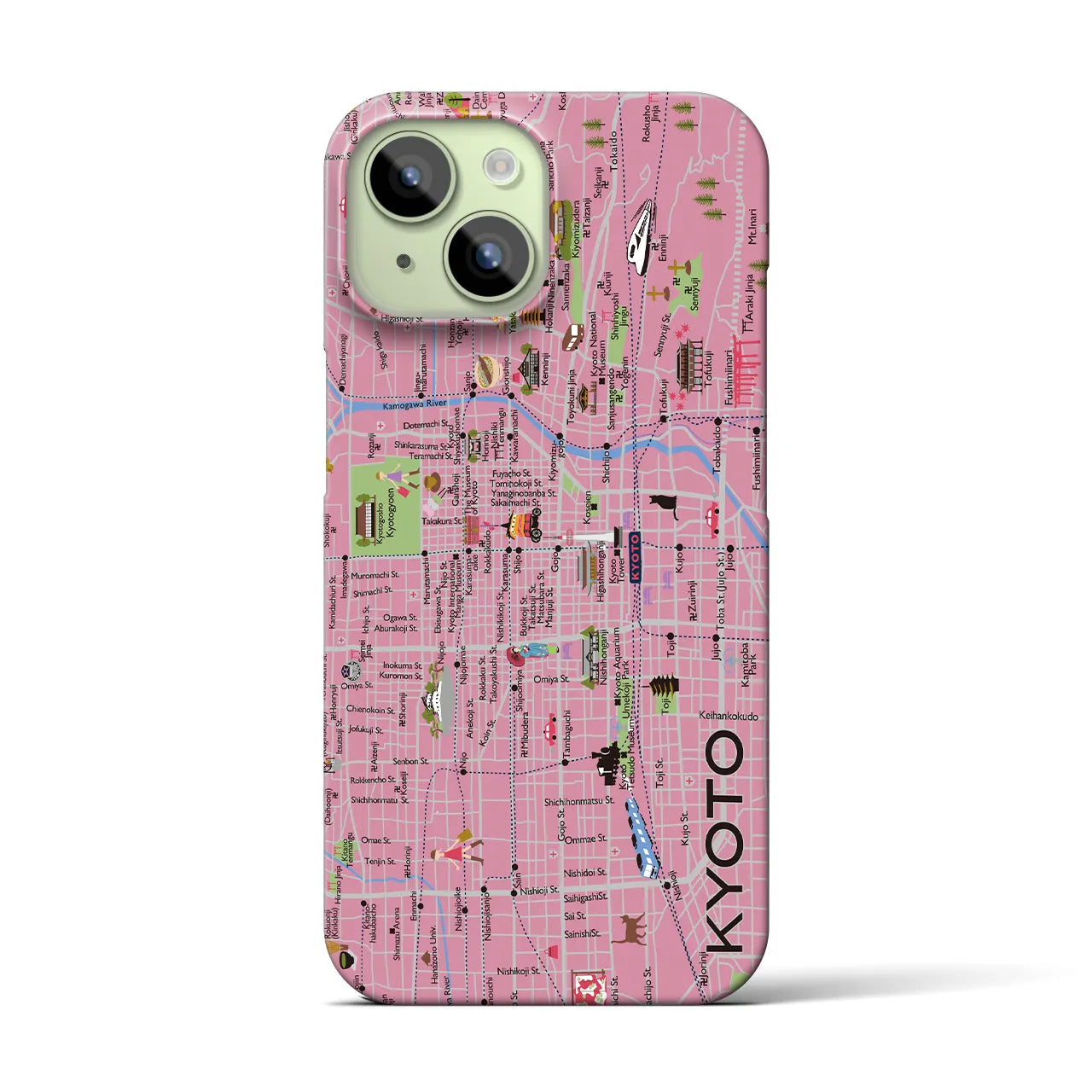 【京都】イラストマップiPhoneケース(バックカバータイプ)