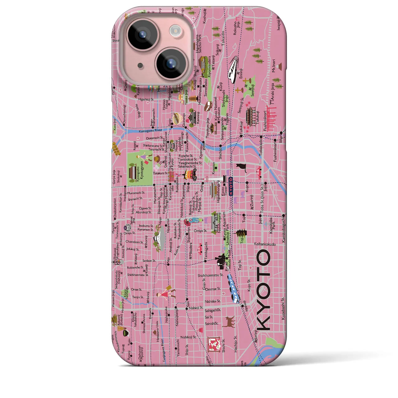 【京都】イラストマップiPhoneケース(バックカバータイプ)