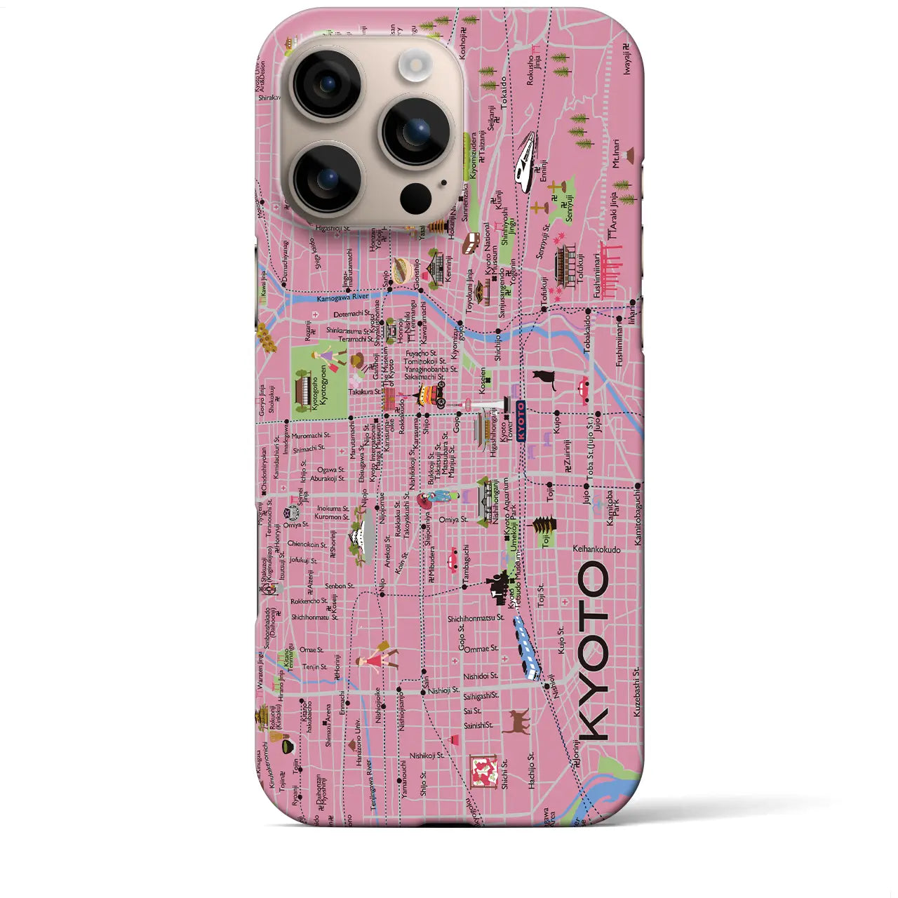 【京都】イラストマップiPhoneケース(バックカバータイプ)