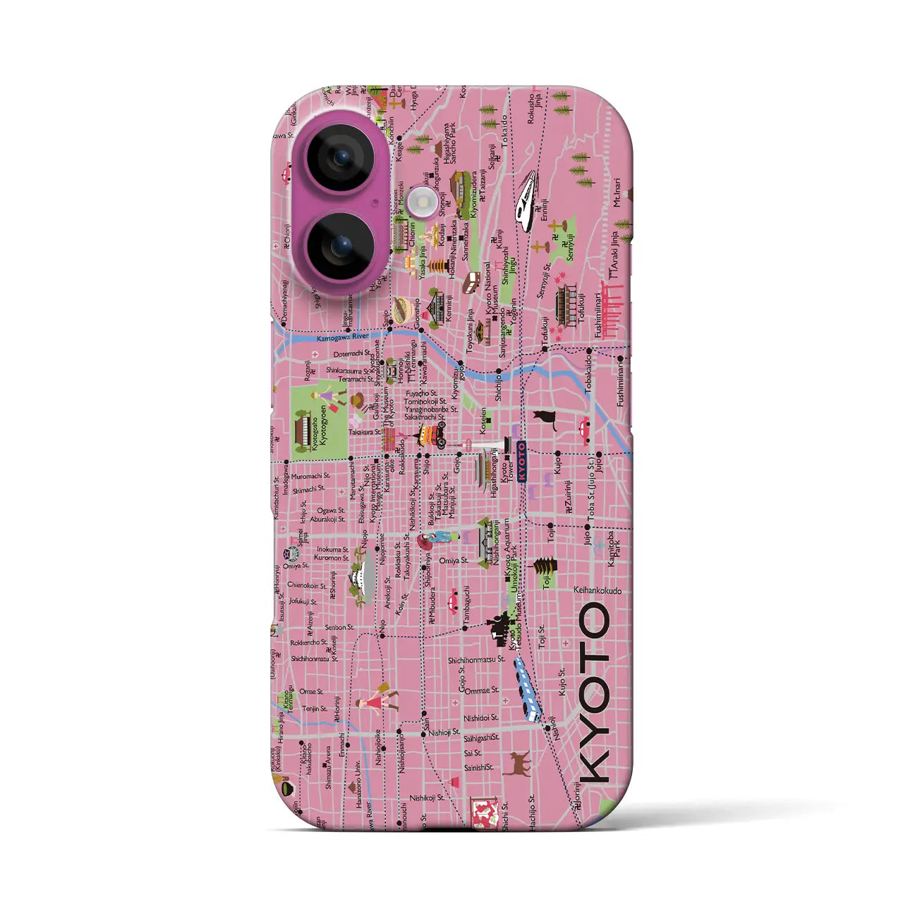 【京都】イラストマップiPhoneケース(バックカバータイプ)