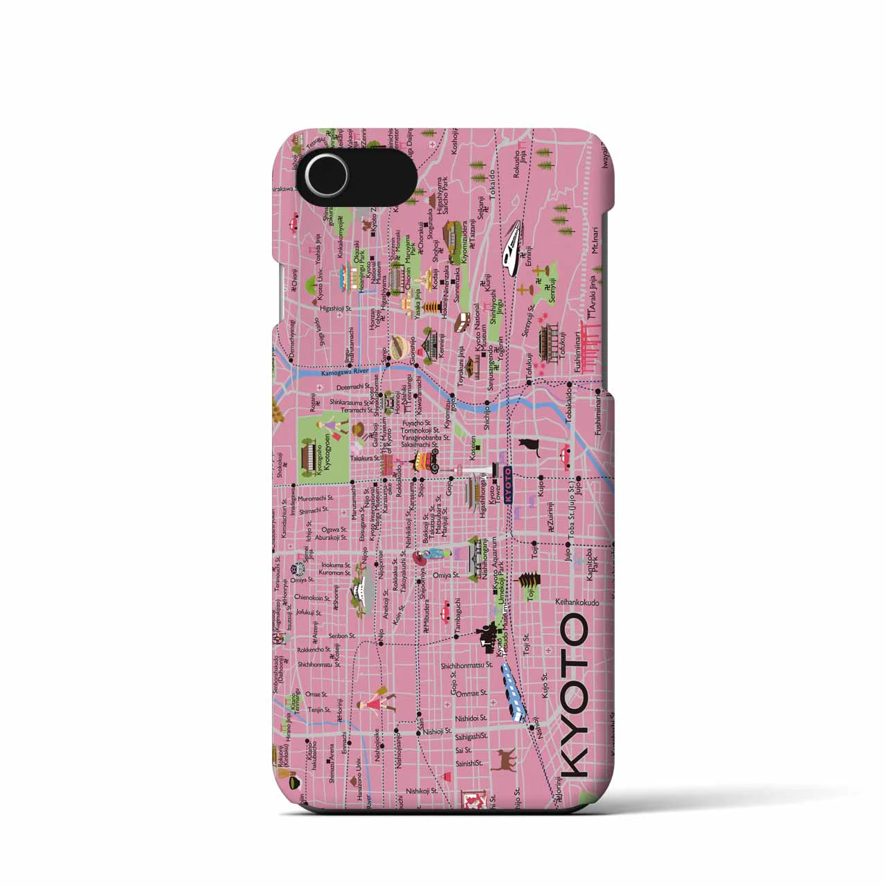 【京都】イラストマップiPhoneケース(バックカバータイプ)