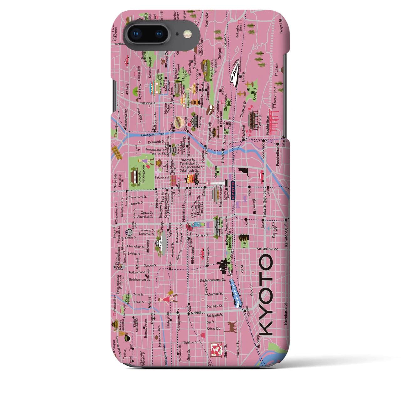 【京都】イラストマップiPhoneケース(バックカバータイプ)