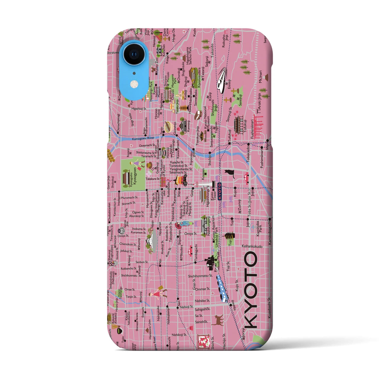 【京都】イラストマップiPhoneケース(バックカバータイプ)